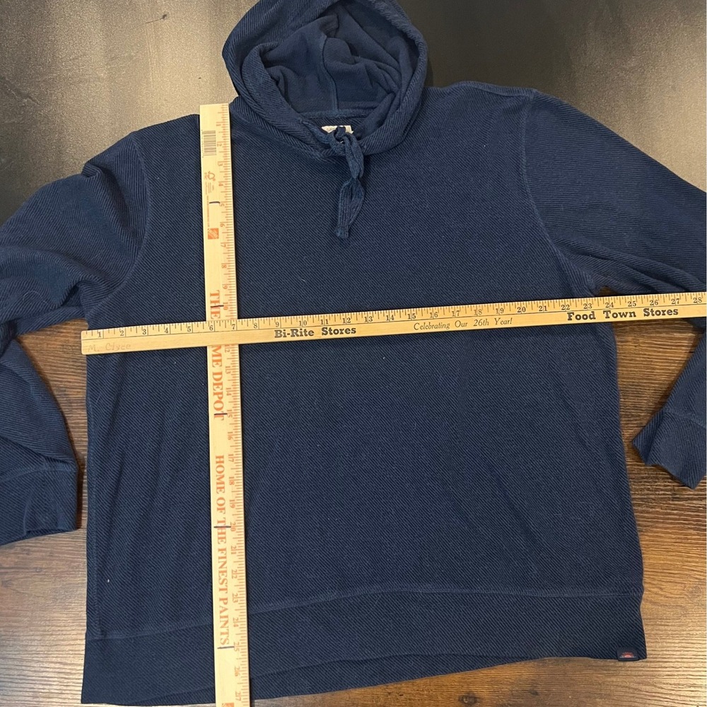 Faherty Brand Mens XXL Navy Twill Hoodie Pullover Cotton Blend Stretch - Picture 2 of 6
